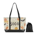 thumbnail image 7 of FORMRS Canvas Laptop Tote Bag for Women with 15.6" Computer Compartments Shoulder Handbag, Halloween Cute Pumpkins, 7 of 7