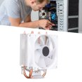 thumbnail image 4 of CPU Air Cooler, CPU Cooling Fan 3pin Connector 3.5 Inches 2 Heat Pipes  for 775 1150 1151 Socket, 4 of 8