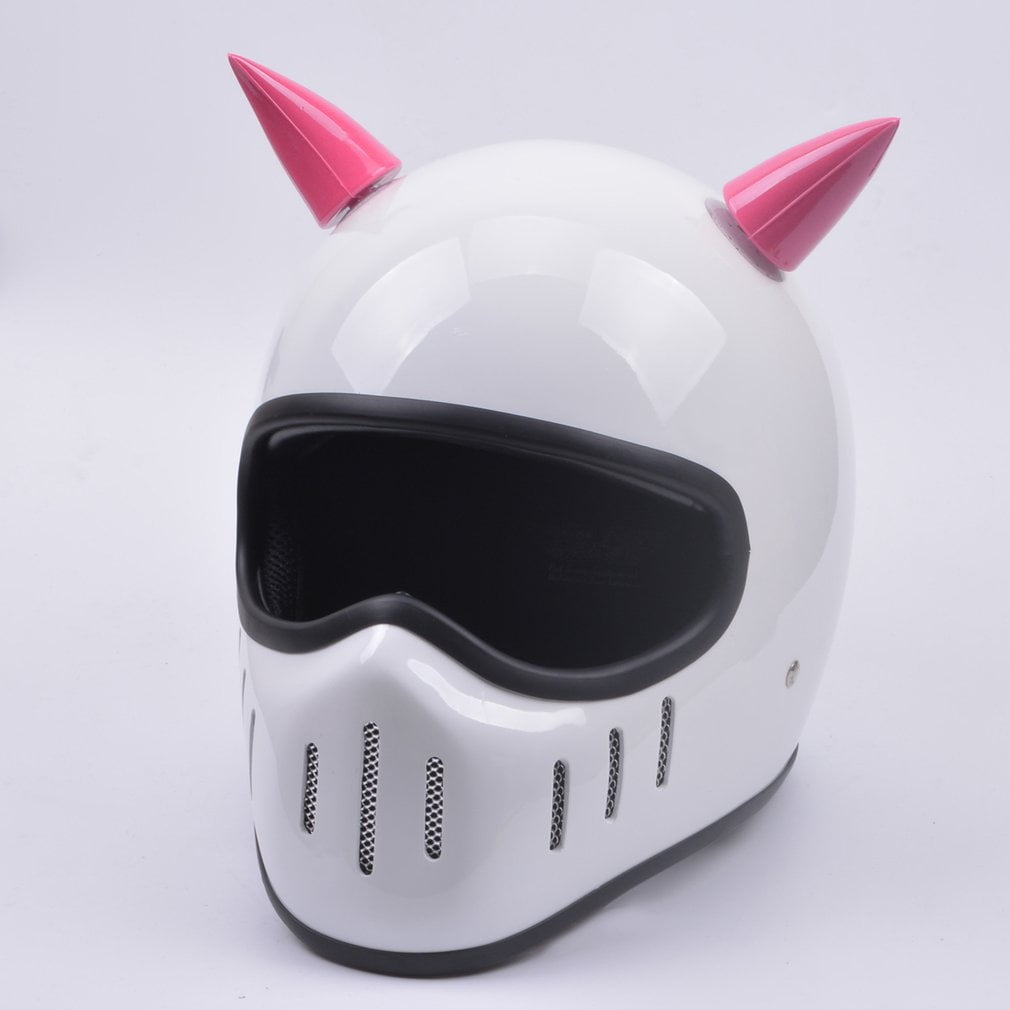Motorcycle Helmet Horn Devil Demon Horn With Sucker Motocross Full Face Protective Decoration Car Accessories