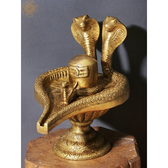 4" Shiva Linga in Brass | Handmade Statues | Made in India
