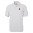 thumbnail image 2 of Men's Cutter & Buck Gray UCF Knights Throwback Logo Virtue Eco Pique Stripe Recycled Polo, 2 of 3