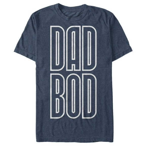 Men's Lost Gods Dad Bod Outline  Graphic Tee Navy Blue Heather Small