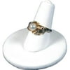 White Faux Leather Jewelry Display Finger Ring Stand