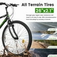 thumbnail image 2 of Dcskyn 26" Mountain Bike, Carbon Steel Frame, 21-Speed, Dual V-Brake, Front & Rear Dual Suspension, Adult & Teen Bicycle, 2 of 7