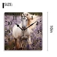 thumbnail image 2 of 10 Inch Wall Clock Battery Operated Silent Clock Decorative for Office, Kitchen, Outdoor, Living RoomHorse Run with Flowers at Sunset Art, 2 of 4