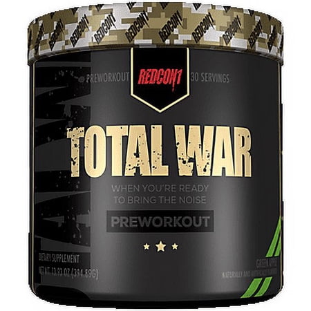 Recon1 Total War Pre-Workout Powder  Green Apple  13.93 oz  30 Servings