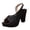 Black, variant on Women's Sequin High Chunky Heel Sandals Peep Toe Platform Block Slingback Dress Pumps Shoes Silver