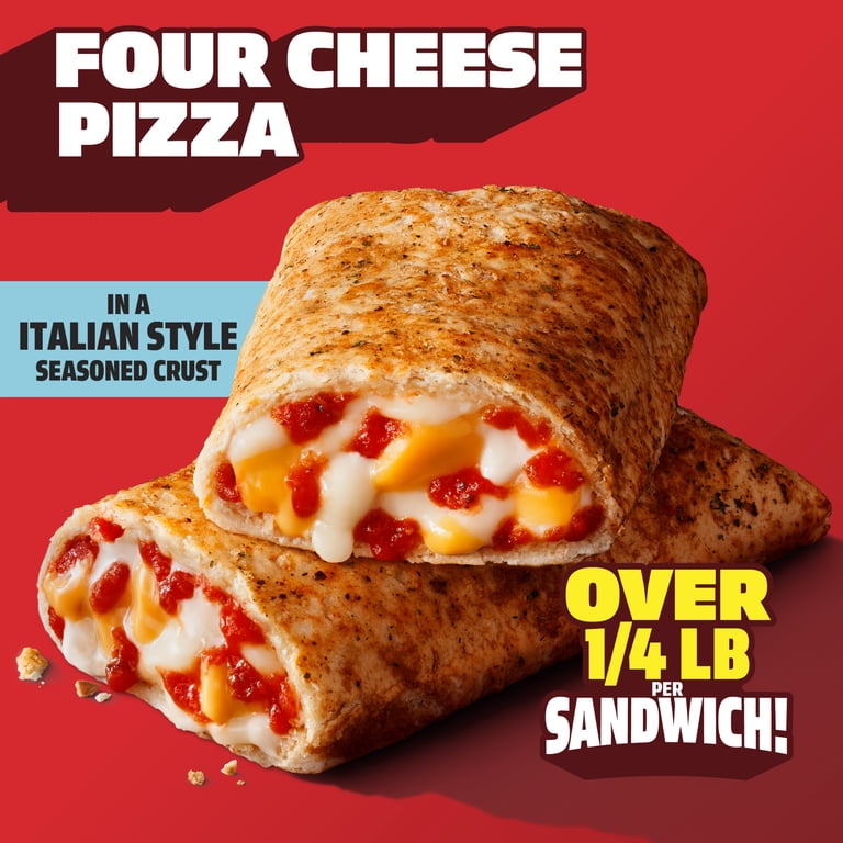 Hot Pockets Four Cheese Pizza Sandwich Snacks, 34 oz, 8 Pack