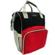 thumbnail image 1 of Mochila Pañalera Land Moderna Practica Bebes Térmica Oxford Negro Rojo, 1 of 6