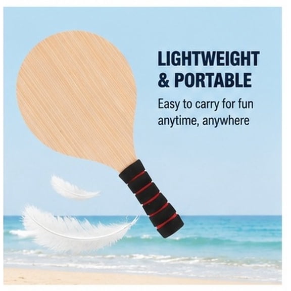 ELAYARD 2Pcs Advanced Wooden Pickleball Paddle Set with Soft Grip Lightweight Paddle for Sports