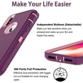 thumbnail image 3 of iPhone Xs Max} Max Heavy Duty Case {Shock Proof Case with 3 Layer Rubber, Shatter Resistant, [Tough Armour] Rugged Case Compatible for iPhone Xs Purple, 3 of 7