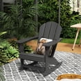 thumbnail image 2 of Pemberly Row Modern HDPE Plastic Outdoor Rocking Chair in Gray, 2 of 6