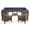 Gray/Dark Gray, variant on GDF Studio Cascada Outdoor Acacia Wood 11 Seater Sectional Sofa and Club Chair Chat Set with Cushions, Teak and Beige
