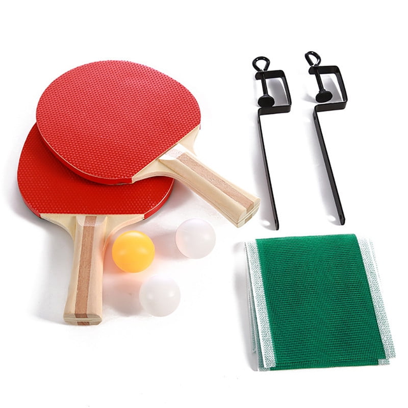 Table Tennis Pong Set 1 Net 2 Post Clamp Brackets 2 Balls Game Sports 