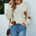 thumbnail image 3 of Tralilbee Pull à Manches Longues pour Femmes, Col Rond, Imprimé, Tricot Ample, 3 of 6