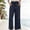 Dark Blue, variant on Delayuji Womens Linen Pant Loose Stretch Pleated High Waisted Straight Leg Pants Relaxed Fit Casual Pant Daily Wear