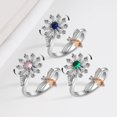 thumbnail image 1 of HONEYRAIN Bee Anti Anxiety Ring for Women Fidget Spinner Rings Sterling Silver Rotating ring Adjustable Open Ring S925 Silver for Real 1 Psc, 1 of 7