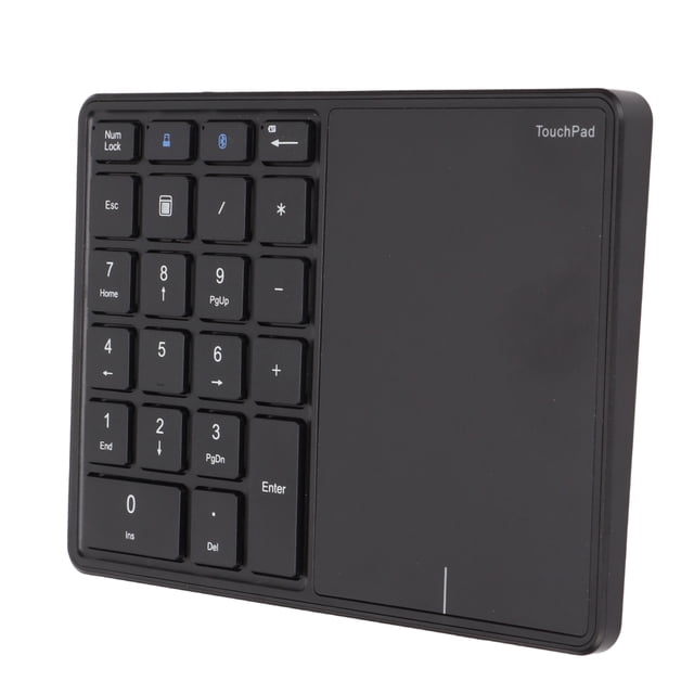 Portable Dual Mode Number Pad with Touchpad, 22 Keys, BT4.2, 2.4G, 500mAh Battery for Win, IOS, , MacOS