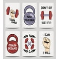 thumbnail image 3 of Fitness Duvet Cover Set, Modern Cartoon Style Motivation Phrases Caricature Style Push Yourself Get Fit, Decorative 3 Piece Bedding Set with 2 Pillow Shams, Calking Size, Red Grey Black, by Ambesonne, 3 of 3