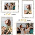 thumbnail image 3 of Vittanly 8x12 Picture Frame, Premium Material with Shatter Resistant Plexiglass, Display Pictures 6x8 with Mat or 8x12 without Mat, Photo Frame for Wall or Table Top Display, Distressed White, 1 Pack, 3 of 6