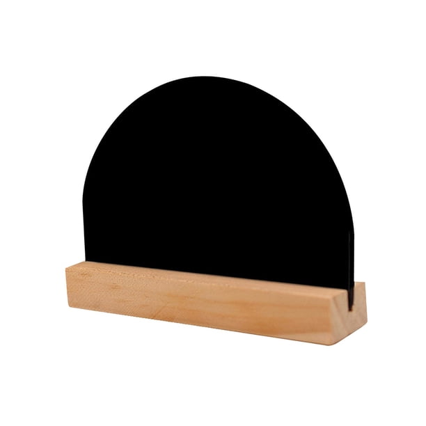 10 piezas Mini pizarra de madera decoración de mesa de boda suministro de semicírculo Yuyangstore Pizarra de doble cara