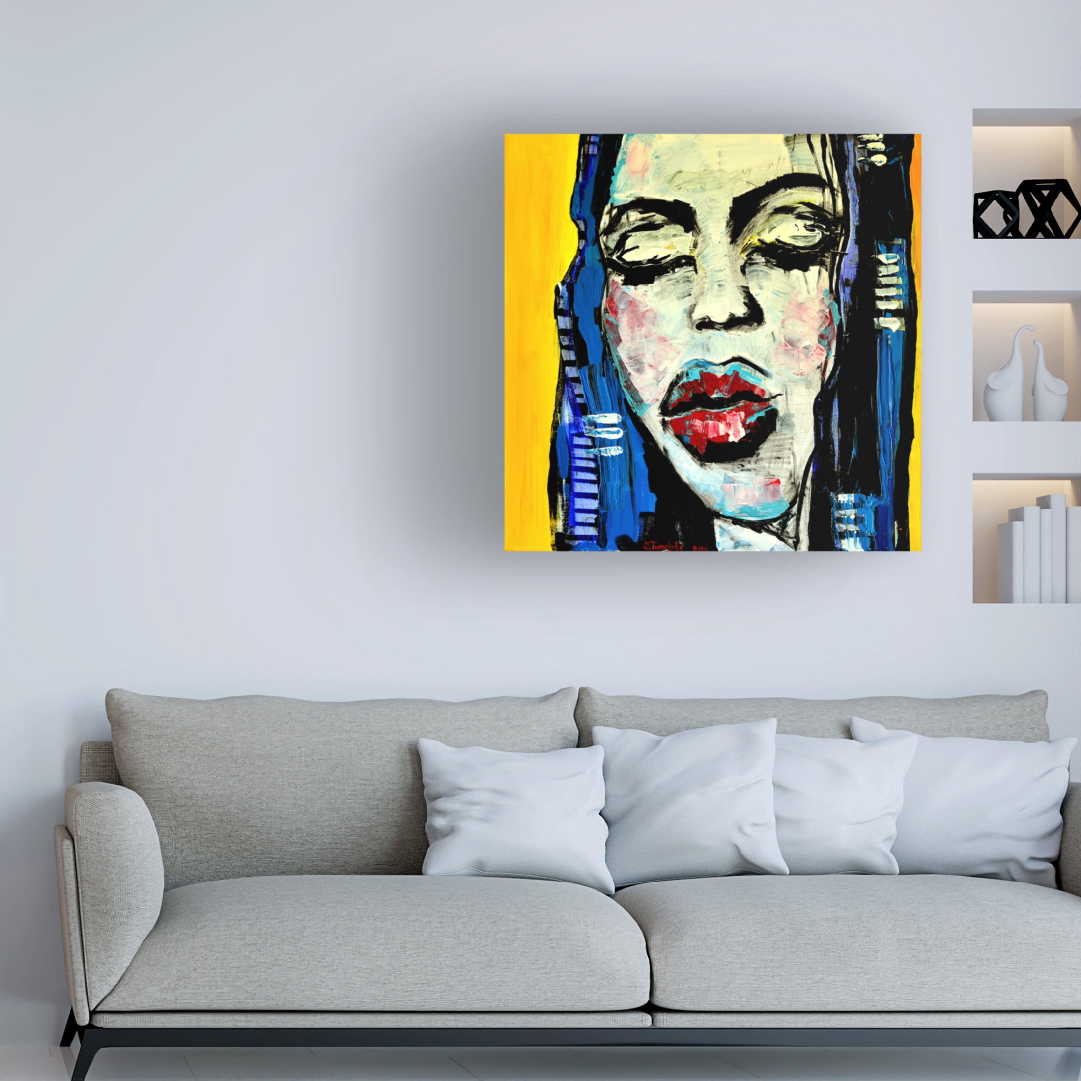 Trademark Fine Art Julija Belickien? Magdalena or waiting room Canvas Wall Art