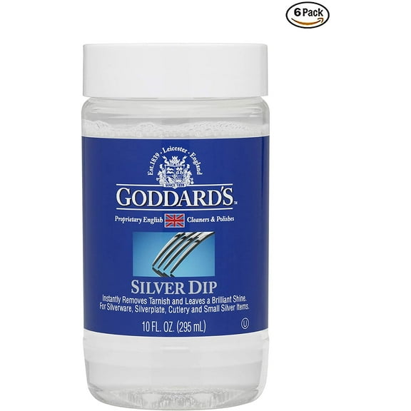 Goddard's Silver Care Liquid - Jewelry Cleaner Dip - 10 oz, 6 Pack
