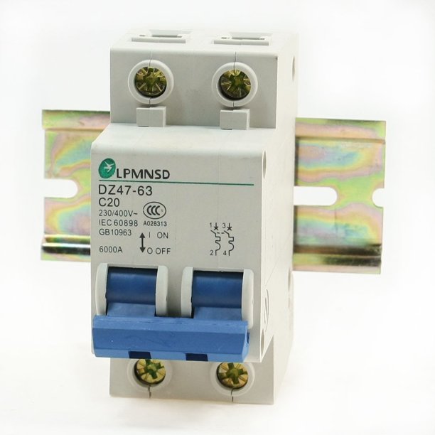Unique Bargains ONOFF Switch 2 Pole Short Circuit Breaker 230V/400V