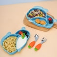 thumbnail image 3 of Clearance!Non-Slip Silicone Divided Dinner Plate Set for Kids-Microwave & Dishwasher Safe,Easy Clean Multifunctional Tableware, 3 of 4