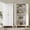 61in-White, variant on LIZEVINC 71.2in Pantry Cabinet, Metal Shapely Doors Cabinet with Doors and Adjustable Shelves, Food Pantry Cabinet for Kitchen,Dinning Room- Assembly Required(White)