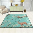 thumbnail image 3 of Coolnut 80 x 58 inches Lightweight Soft Area Rug Mat Indoor Floor Rugs Home Decoration for Kids Room Living Room Deers On Tree Branch, 3 of 6