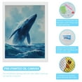 thumbnail image 3 of Diamond Art Kit for Adults, Blue Whale Breaching Ocean Waves Diamond Painting for Adults Beginners, 5D DIY Diamond Art Painting Kits, Colorful Diamond Painting Craft for Home Decor 12x16, 3 of 7