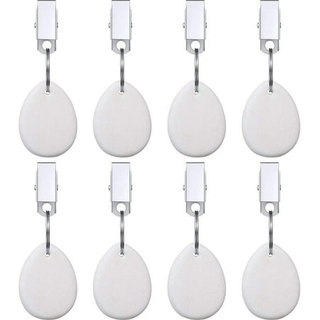 

8Pcs Tablecloth Weights Teardrop Table Cover Weights Metal Clip Tablecloth Pendant Stone Table Weights Hangers