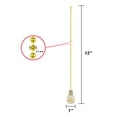 thumbnail image 2 of Aspen Creative 20507-22, 12" Clear with Yellow Line Glass Knob with Pull Chain in Copper, 2 Pack, 2 of 8