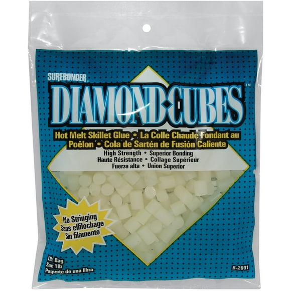 Cubes de Diamant Chaud Fonte Colle-1lb