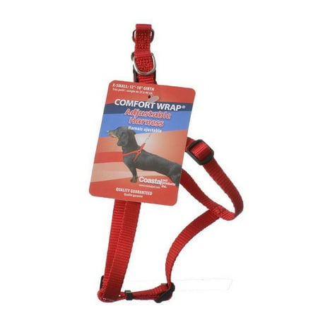 UPC: 0076484044137 | 10-16 girth x 3/8 W Coastal Pet Comfort Wrap Adjustable Harness Red