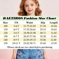thumbnail image 3 of DAETIROS Little Girls Jeans Shorts, Summer Casual Cotton Graphic Fashion Cute Pull-On Lounge Shorts Blue Size 10-11 T, 3 of 4