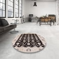 thumbnail image 3 of Ahgly Company Indoor Square Mid-Century Modern Desert Sand Beige Oriental Area Rugs, 5' Square, 3 of 6