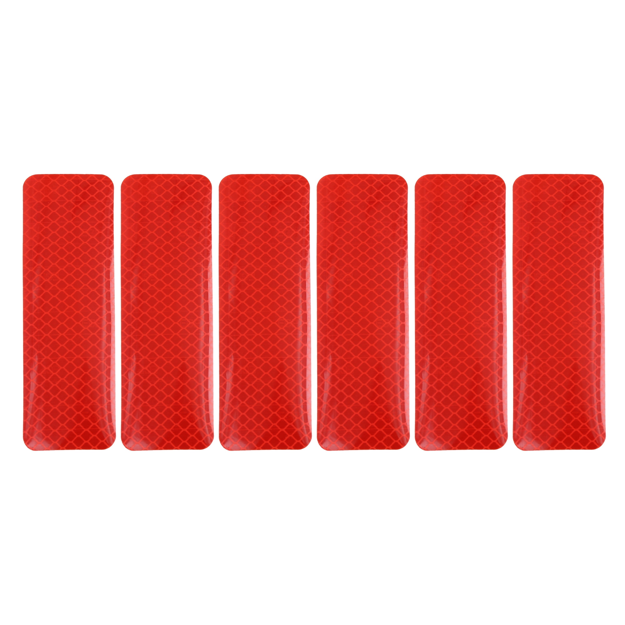 6pcs Red Rear Bumper Reflector Reflective Sticker Warning Tape 12 x 4cm