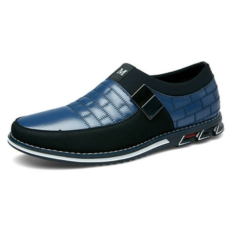 

Men Casual PU Leather Shoes Loafers Breathable Non Slip Rubber Sole Walking Shoes Slip-on