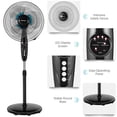 thumbnail image 5 of Vebreda 16 Inches Adjustable Height Fan for Home and Office , Black, 5 of 5