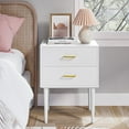 thumbnail image 4 of Smuxee White Nightstand with 2 Drawers Modern Bedside Table for Bedroom, Adult, 4 of 11
