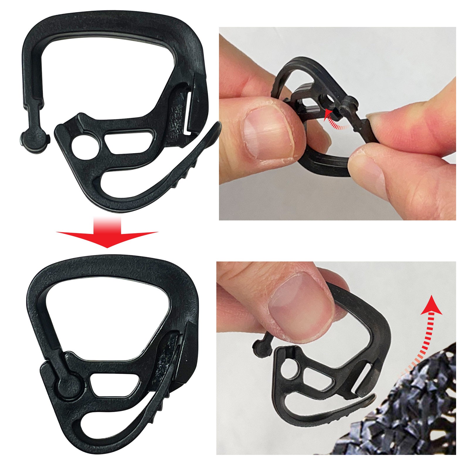 SUNNYOUTDOOR Shade Net Hook Clips Holder Fasten Hang Expand Shade Greenhouses Cloth Clip Hook, 50 Pack