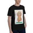 thumbnail image 2 of Bingfone Cute Sloth In Yoga Pose Tree Men'S Loose Fit Short-Sleeve Pocket T-Shirt, 2 of 7
