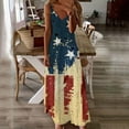 thumbnail image 2 of USSUMA Sleeveless Summer Dresses for Women Casual Spaghetti Strap Long Boho Flowy Beach Party Maxi Sundresses V Neck Plus Dress 4th of July Patriotic Sun Dress Wedding Guest, 2 of 6