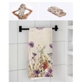 thumbnail image 6 of Purple Red Spring Floral Towel Set of 3, Soft Microfiber Bath Towels, Hand Towel, Washcloths, Watercolor Botanical Summer Flowers Quick-Dry Absorbent Towels for Bathroom Kitchen Hotel Beach Gym Spa, 6 of 7