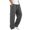 Dark Gray, variant on WIZUTIZ Men's Relaxed Fit Cargo Pants Contrast Stitching Elastic Waist Polyester Outdoor Casual Trousers