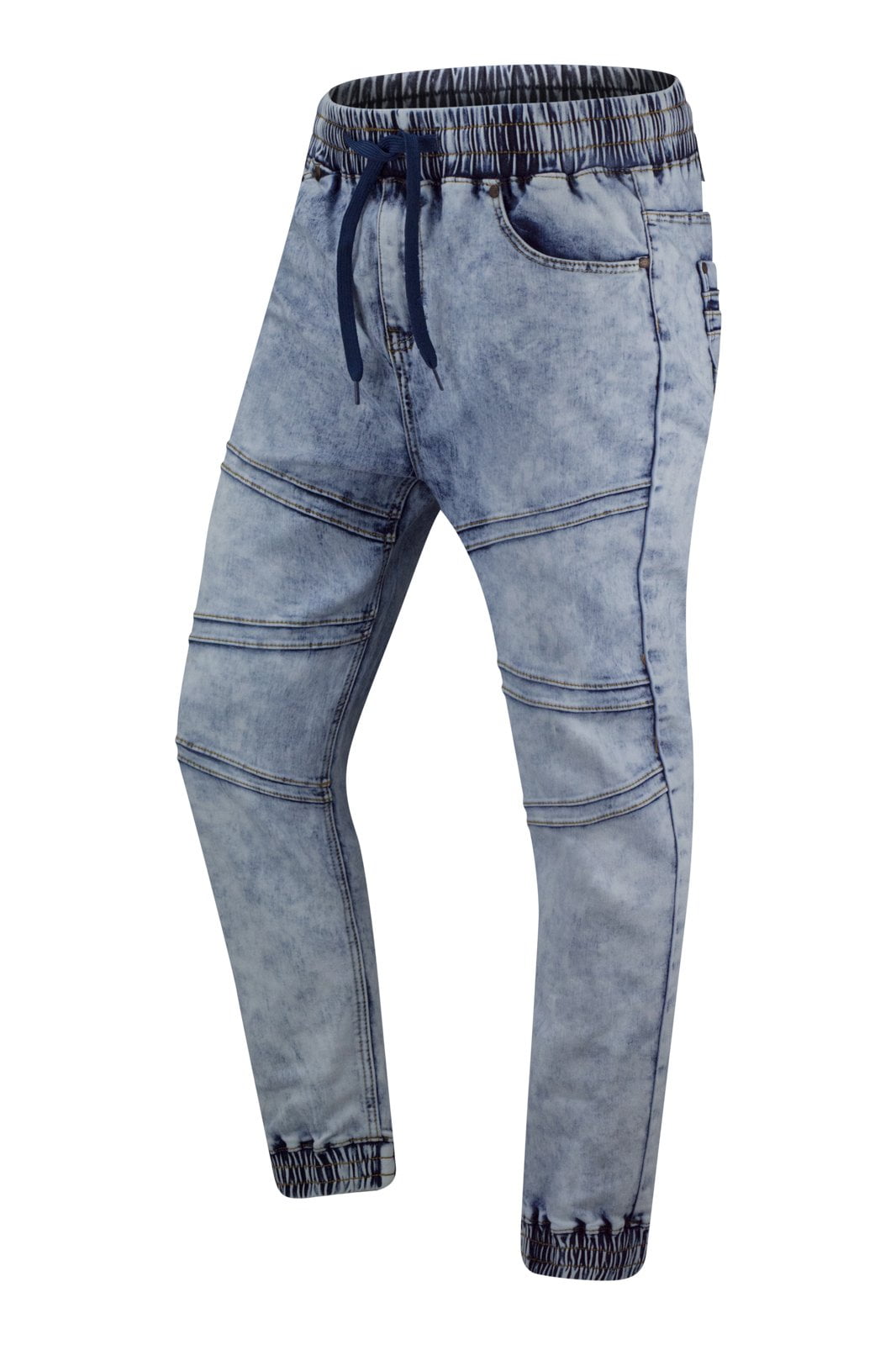 light blue jean joggers mens