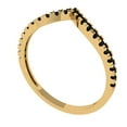 thumbnail image 2 of 0.1725 ctw Wedding Band for Women - 14K Yellow Gold Natural Onyx Stackable Eternity Ring, 2 of 6