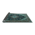 thumbnail image 2 of Ahgly Company Indoor Square Medallion Light Blue Traditional Area Rugs, 3' Square, 2 of 4